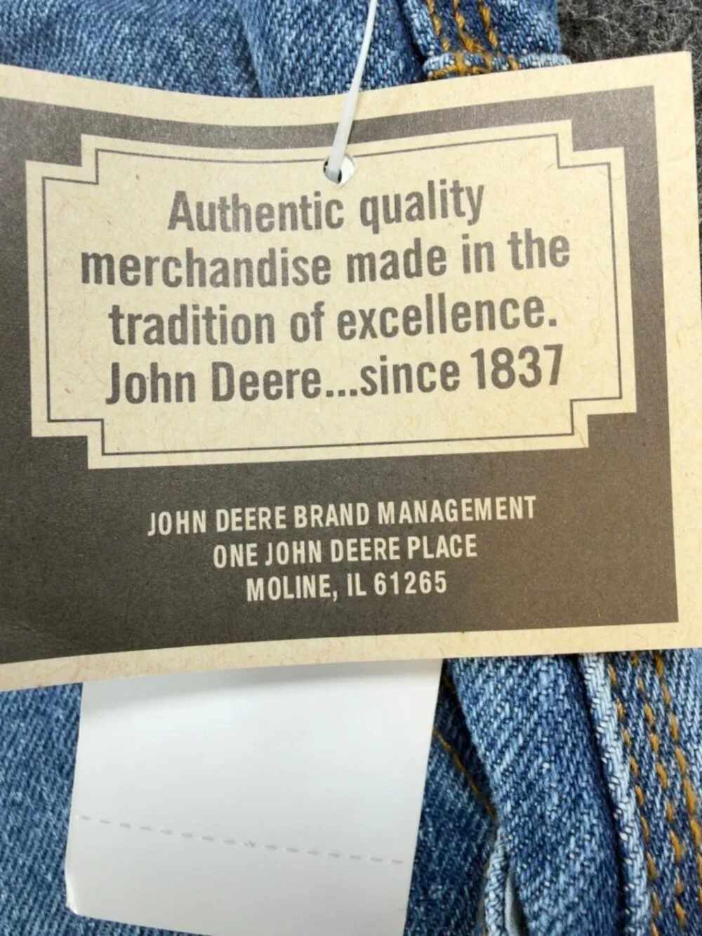 VTG John Deere Carpenter Shorts Boys 12 Denim Utility Workwear Jorts NOS NWT